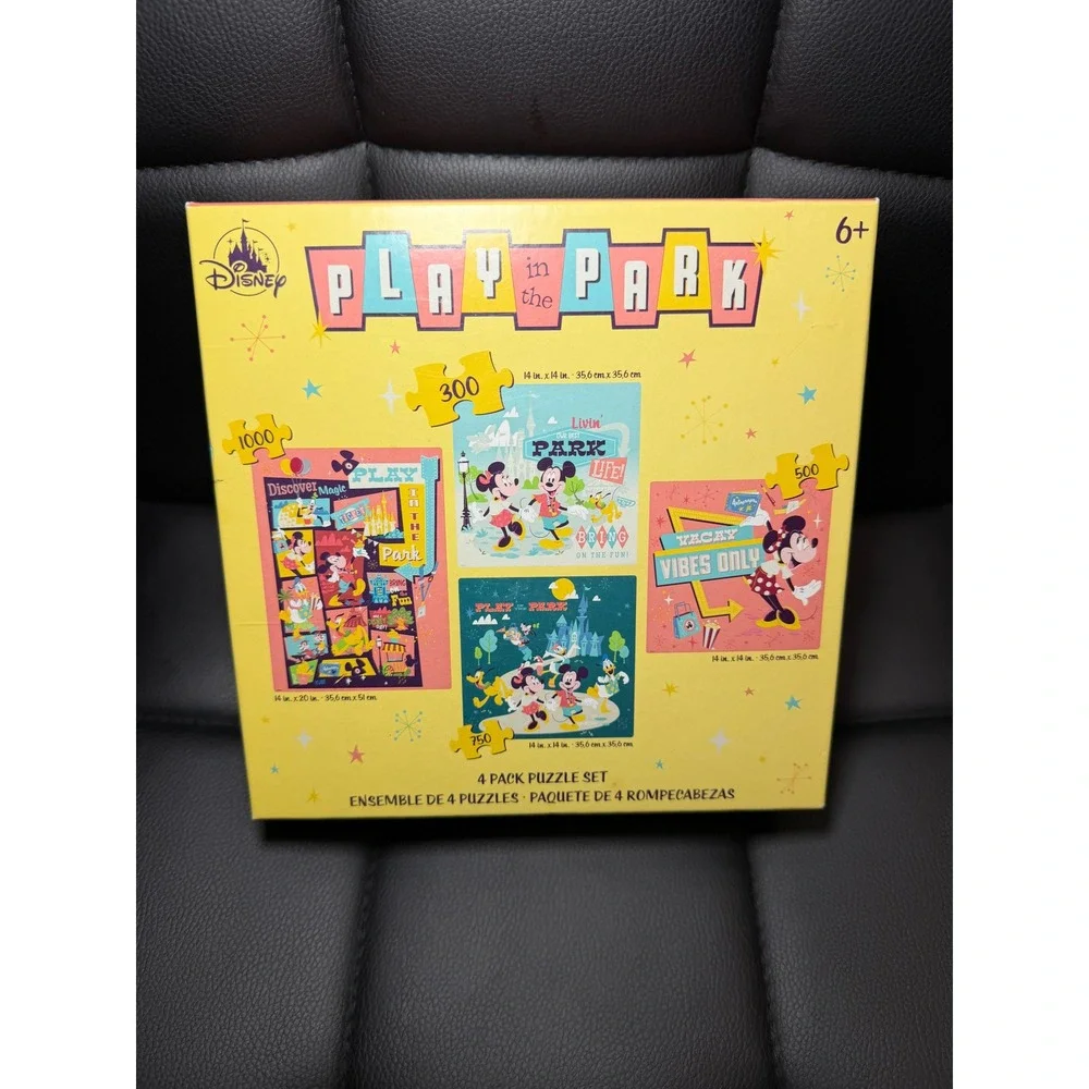 Disney Play in the Park Puzzle Set Yellow 4 Pack 2550pc Mickey